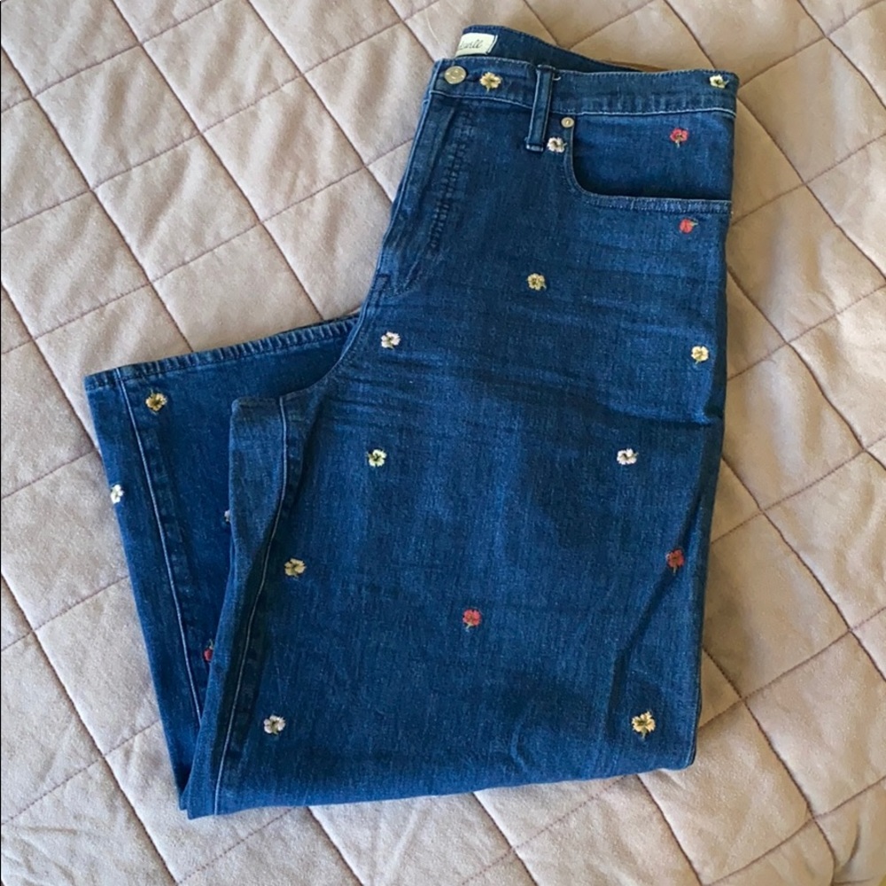 Madewell daisy wide leg crops